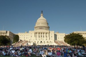 WASHINGTON - JULY 03: General view of during the annual PBS "A Capitol Fourth" concert at the US Capitol on July 3, 2010 in Washington, DC. (Photo by Kris Connor/Getty Images)